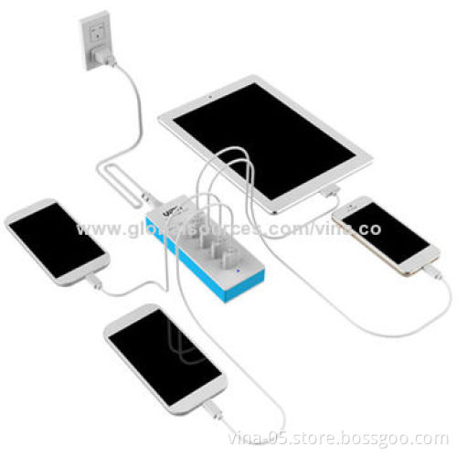 USB Charger for iPad, iPhone, Tablet PCs with 100-240V, 50/60Hz Input Range